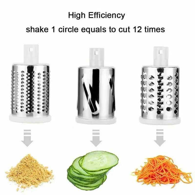 3-in-1 Manual Vegetable Slicer & Grater