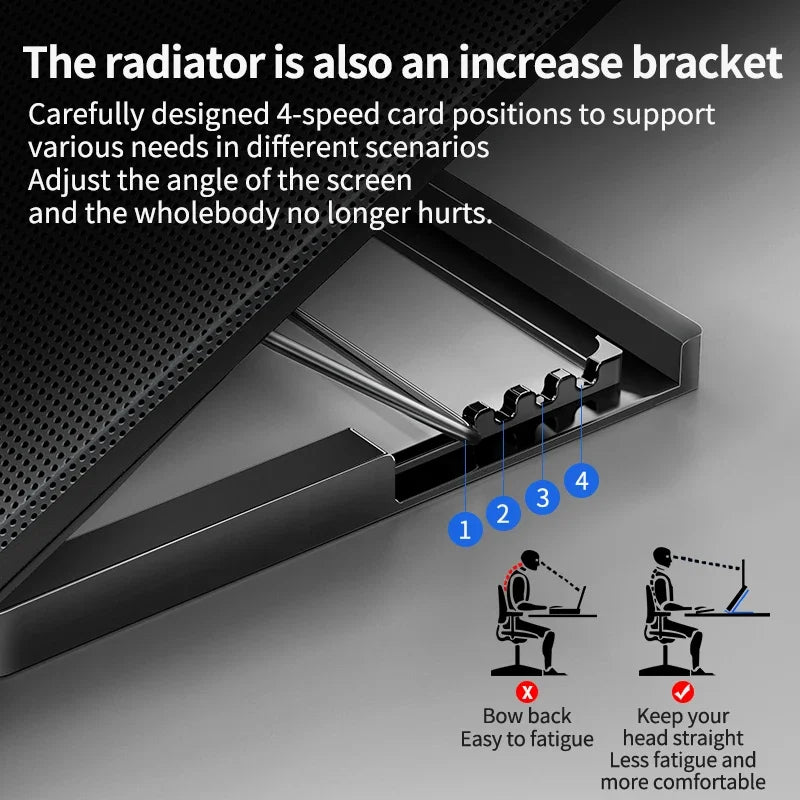 Gaming Laptop Cooler with LED, Dual USB