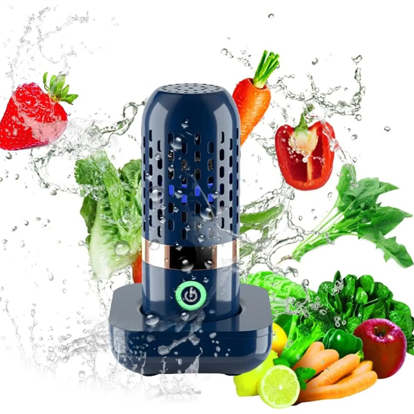 Portable Capsule Shape Wireless Fruit & Vegetable Washing Machine