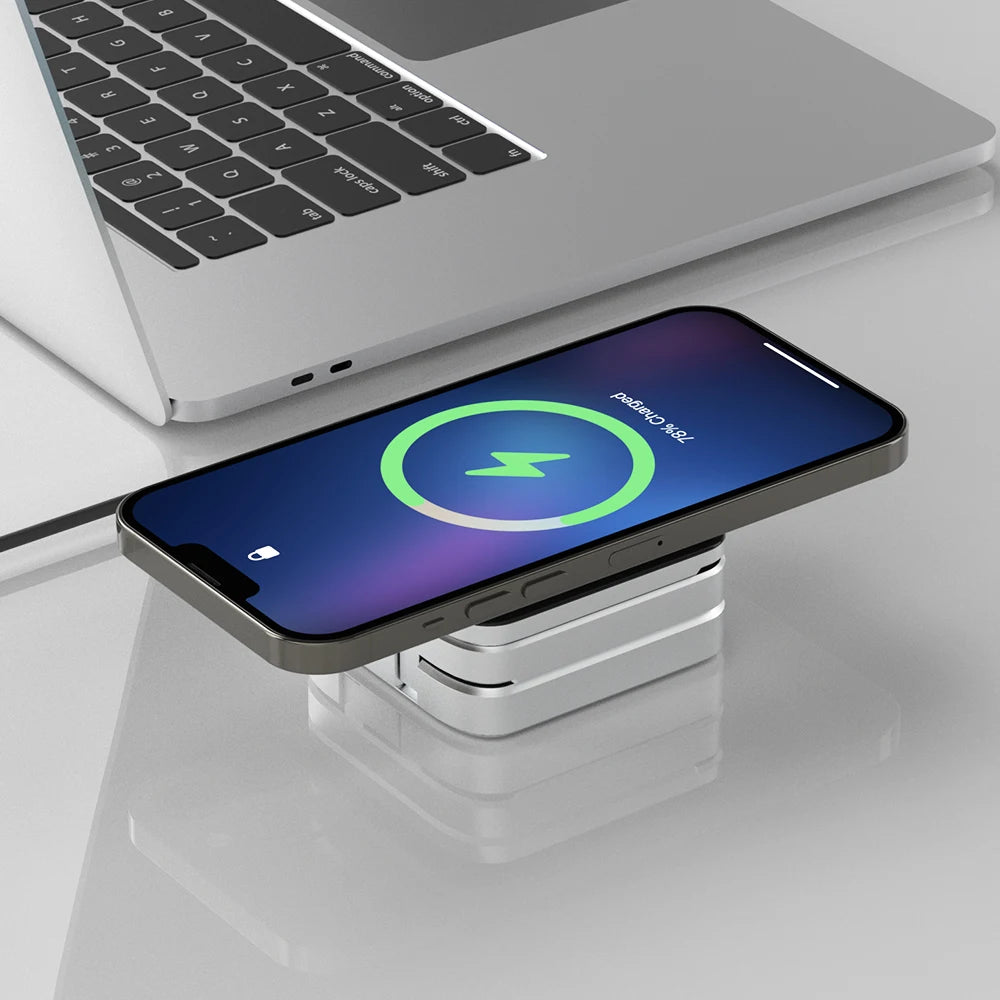 3-in-1 Foldable Magnetic Wireless Charger Stand for iPhone & AirPods