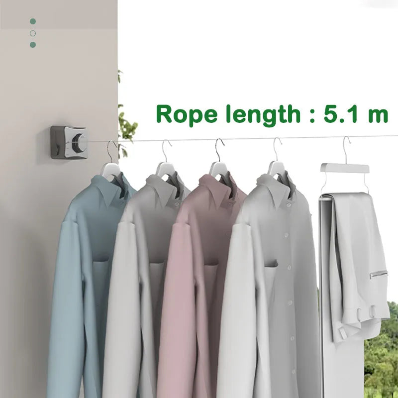 Punch-Free Retractable Clothesline